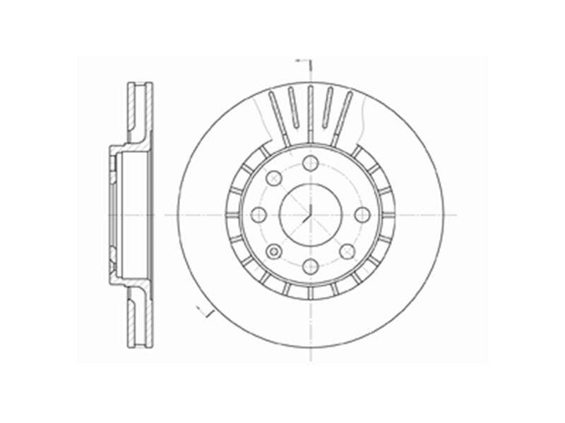 DRIVETEC -  Front Vented Brake Disc Pair - 256mm Diameter