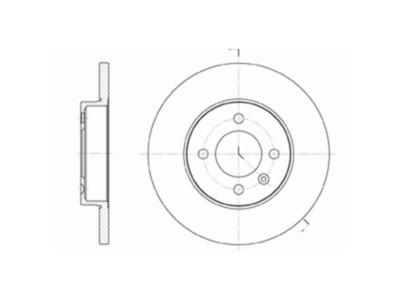 DRIVETEC -  Front Solid Brake Disc Pair - 256mm Diameter