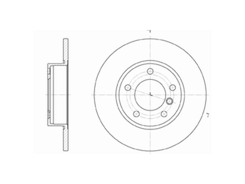 DRIVETEC -  Front Solid Brake Disc Pair - 286mm Diameter