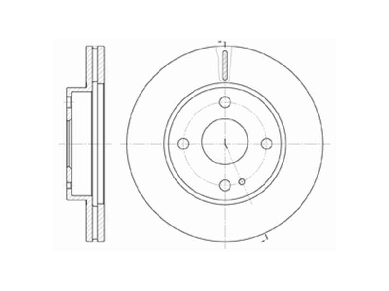 DRIVETEC -  Front Vented Brake Disc Pair - 235mm Diameter