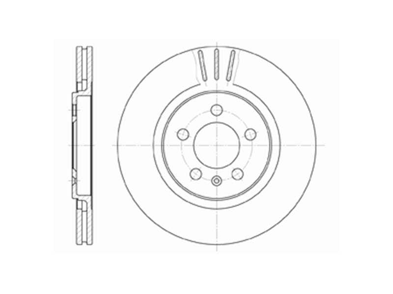 DRIVETEC -  Front Vented Brake Disc Pair - 280mm Diameter