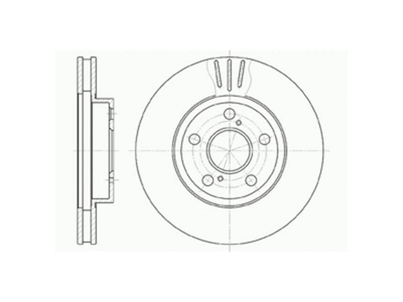 DRIVETEC -  Front Vented Brake Disc Pair - 255mm Diameter