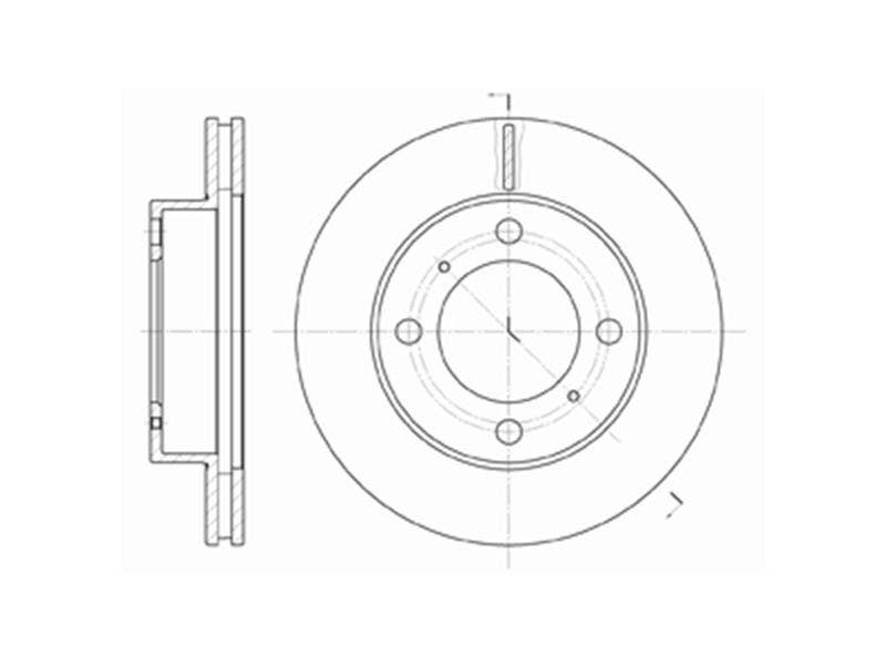 DRIVETEC -  Front Vented Brake Disc Pair - 255mm Diameter