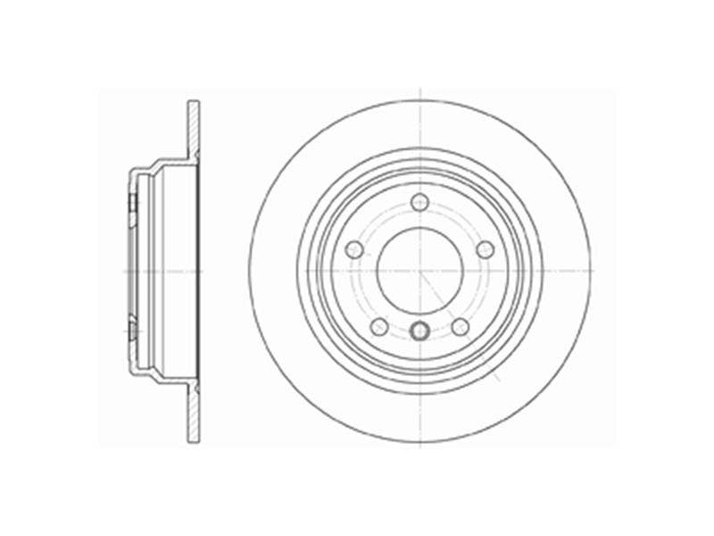 DRIVETEC -  Rear Solid Brake Disc Pair - 298mm Diameter