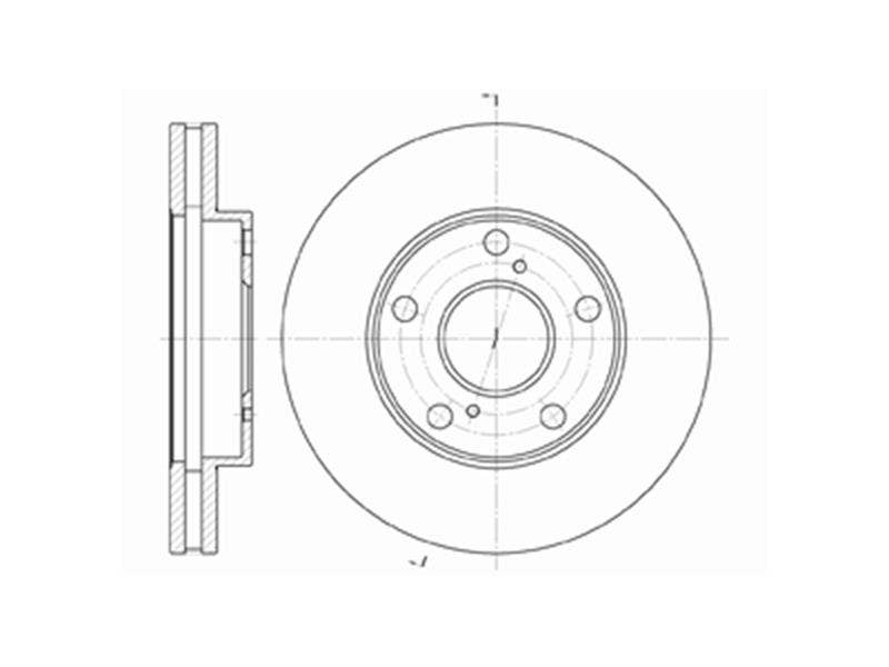 DRIVETEC -  Front Vented Brake Disc Pair - 255mm Diameter