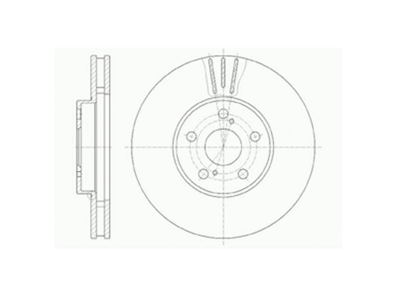 DRIVETEC -  Front Vented Brake Disc Pair - 275mm Diameter