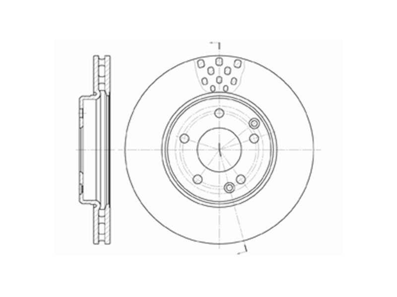 DRIVETEC -  Front Vented Brake Disc Pair - 288mm Diameter