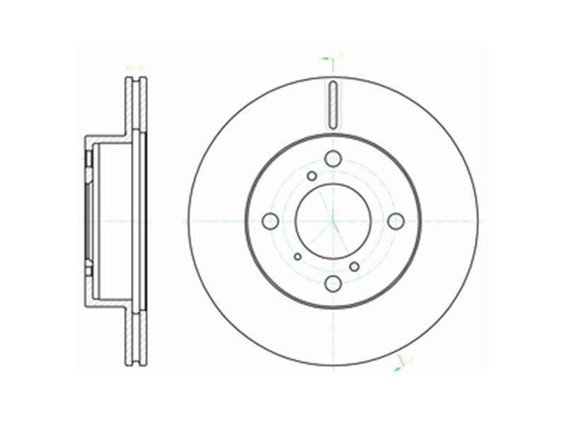 DRIVETEC -  Front Vented Brake Disc Pair - 232mm Diameter