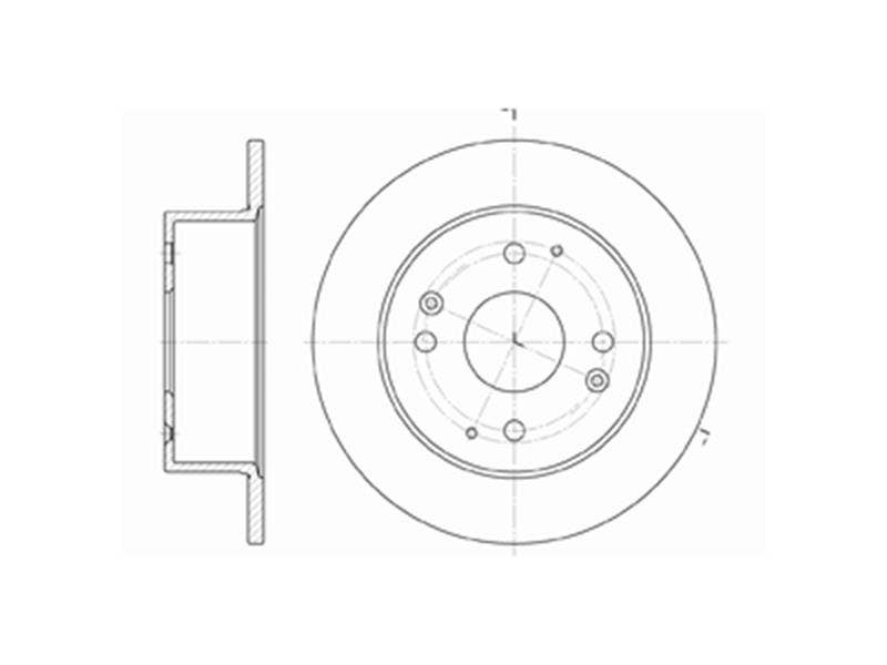 DRIVETEC -  Rear Solid Brake Disc Pair - 260mm Diameter