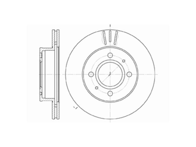 DRIVETEC -  Front Vented Brake Disc Pair - 234mm Diameter
