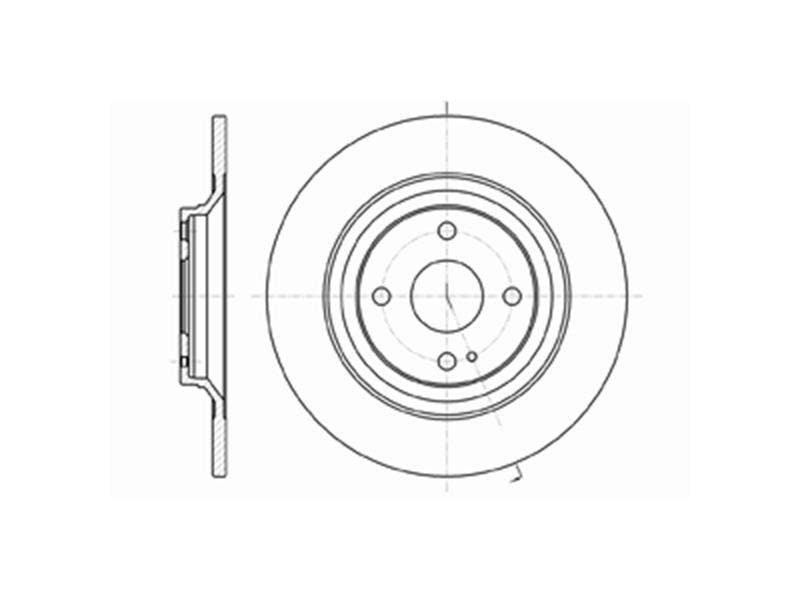 DRIVETEC -  Rear Solid Brake Disc Pair - 275.7mm Diameter