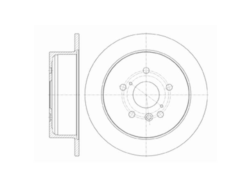 DRIVETEC -  Rear Solid Brake Disc Pair - 287.9mm Diameter