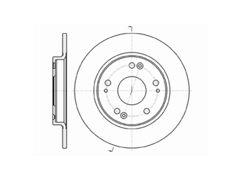 DRIVETEC -  Rear Solid Brake Disc Pair - 259.8mm Diameter