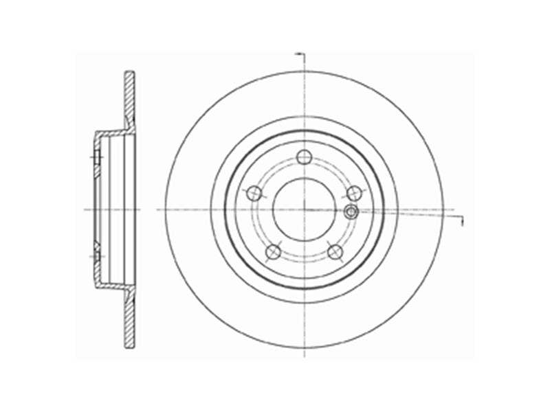 DRIVETEC -  Rear Solid Brake Disc Pair Coated - 295mm Diameter