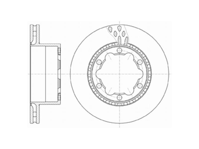 DRIVETEC -  Rear Vented Brake Disc Single - 303mm Diameter