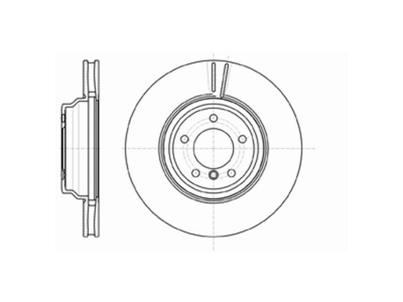 DRIVETEC -  Front Vented Brake Disc Single - 348mm Diameter