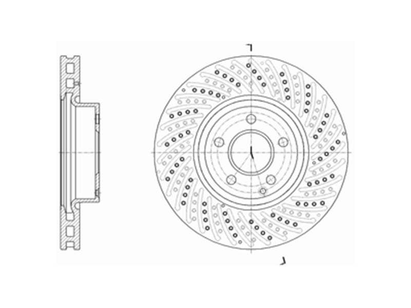 DRIVETEC -  Front Vented Brake Disc Single - 322mm Diameter