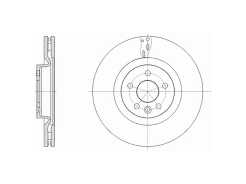 DRIVETEC -  Front Vented Brake Disc Coated Single - 325mm Diameter