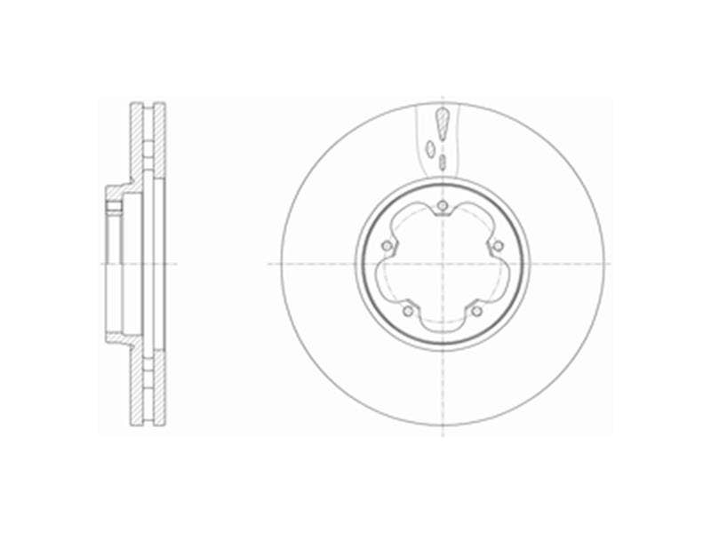 DRIVETEC -  Front Vented Brake Disc Single - 308mm Diameter