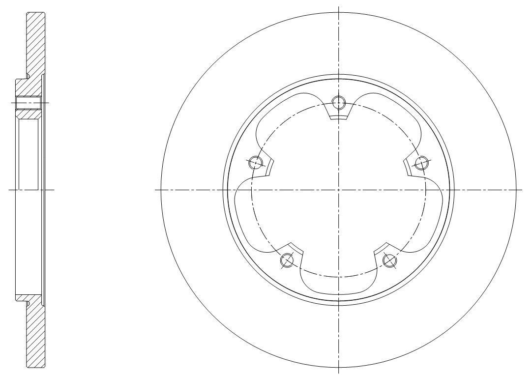 FRICTION1 -  Rear Solid Brake Disc Pair Non-Coated (oiled) R90 - 308mm Diameter