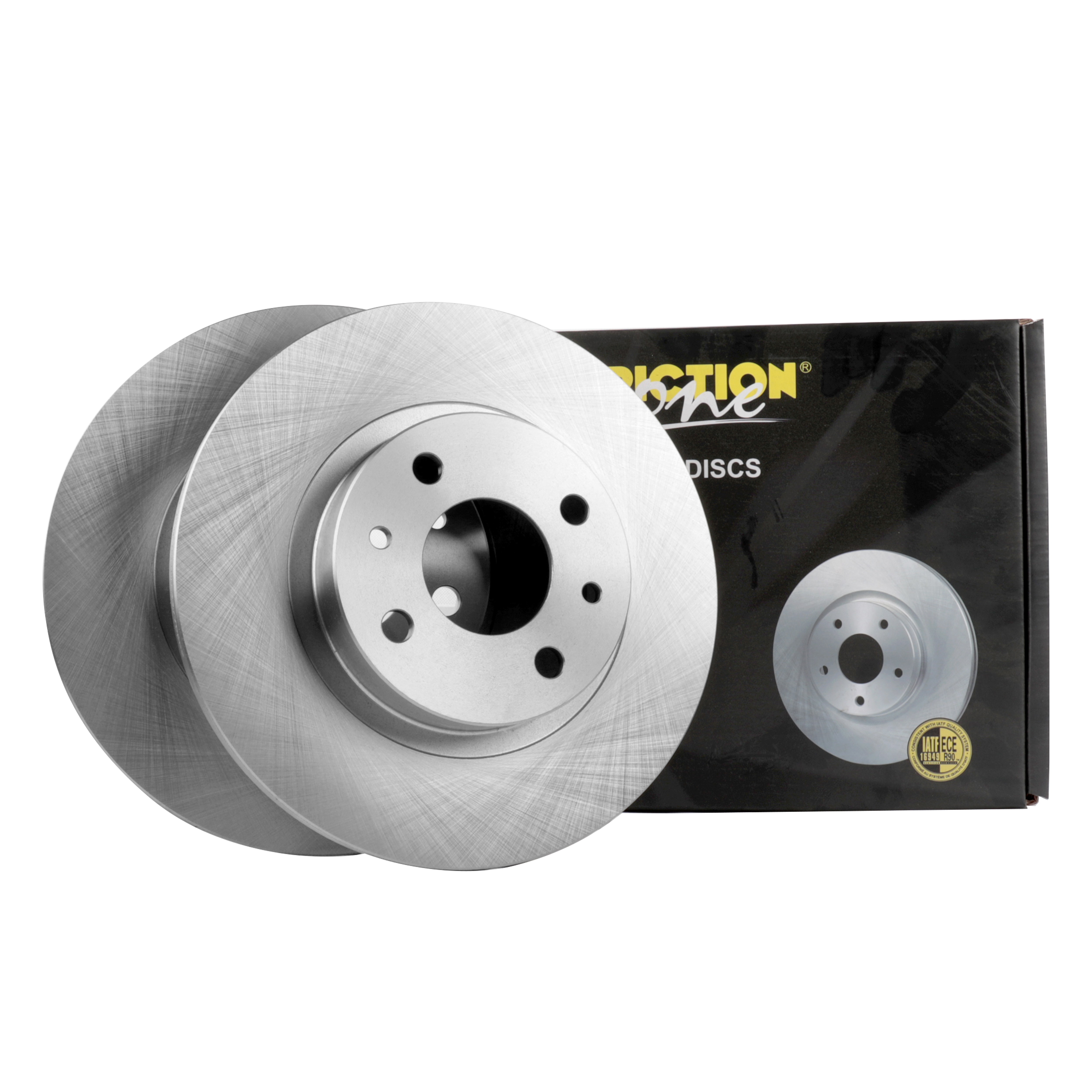 FRICTION1 -  Front Solid Brake Disc Pair Non-Coated (oiled) R90 - 257mm Diameter