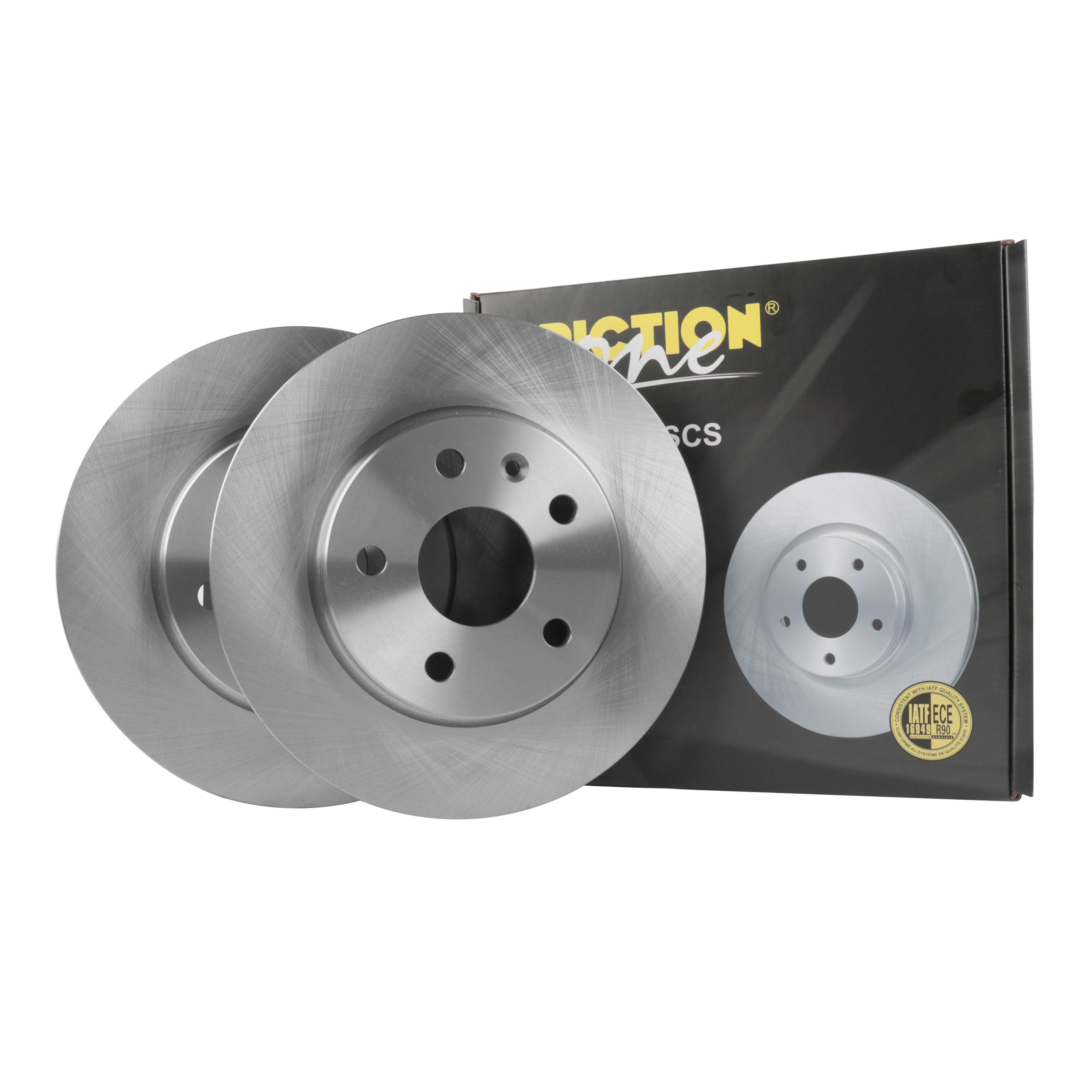 FRICTION1 -  Front Vented Brake Disc Pair Non-Coated (oiled) R90 - 296mm Diameter