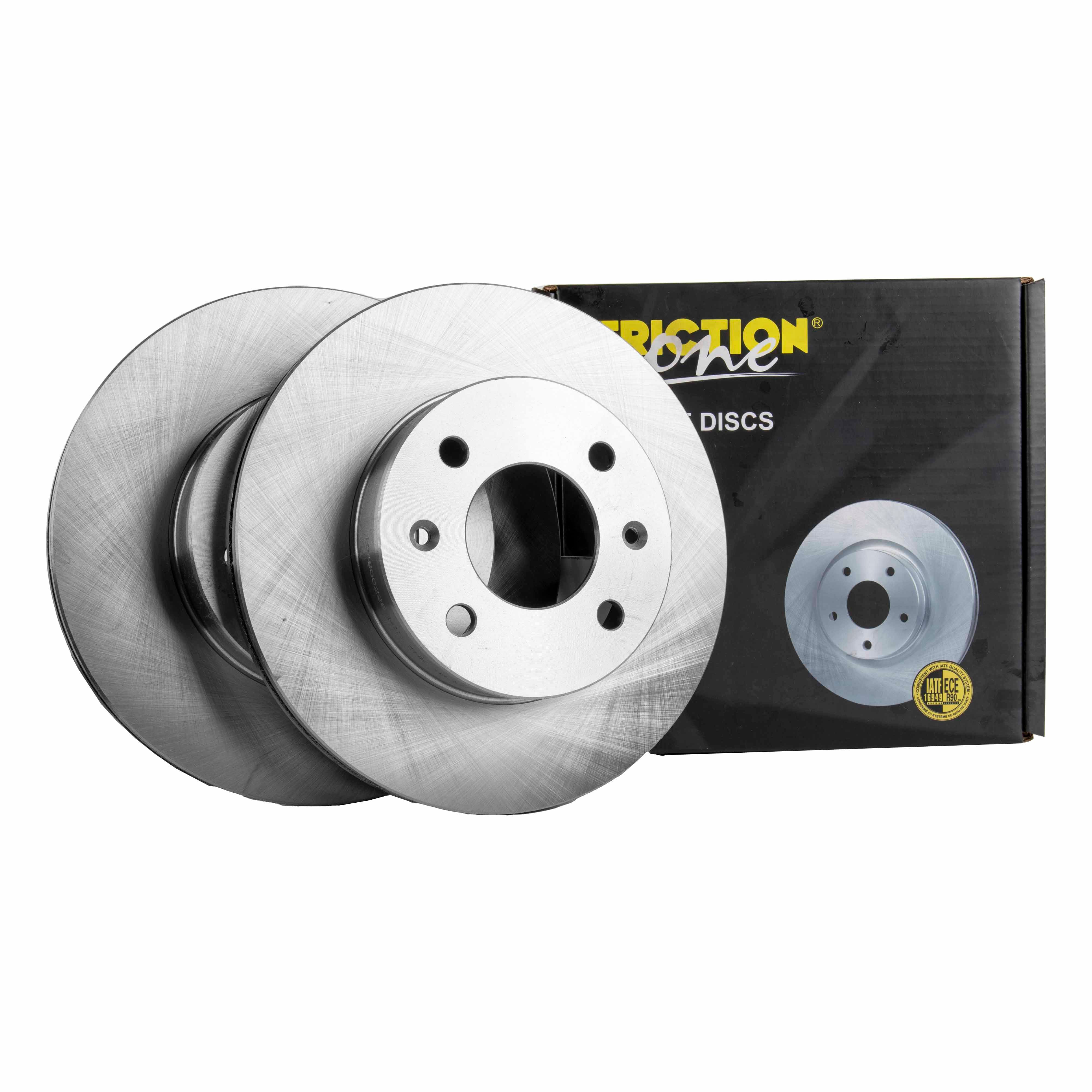 FRICTION1 -  Front Vented Brake Disc Pair Non-Coated (oiled) R90 - 241mm Diameter