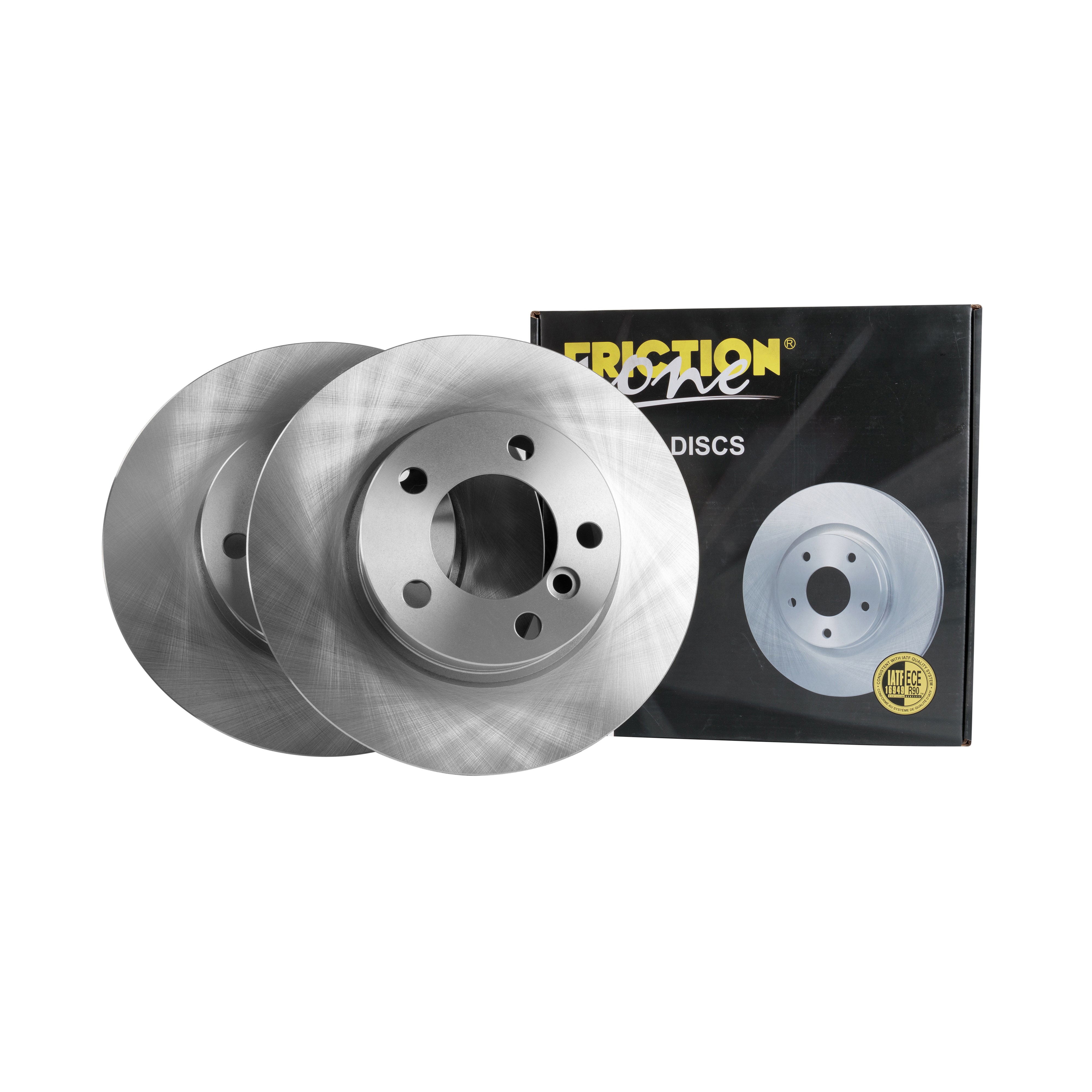 FRICTION1 -  Front Vented Brake Disc Pair Non-Coated (oiled) R90 - 300mm Diameter