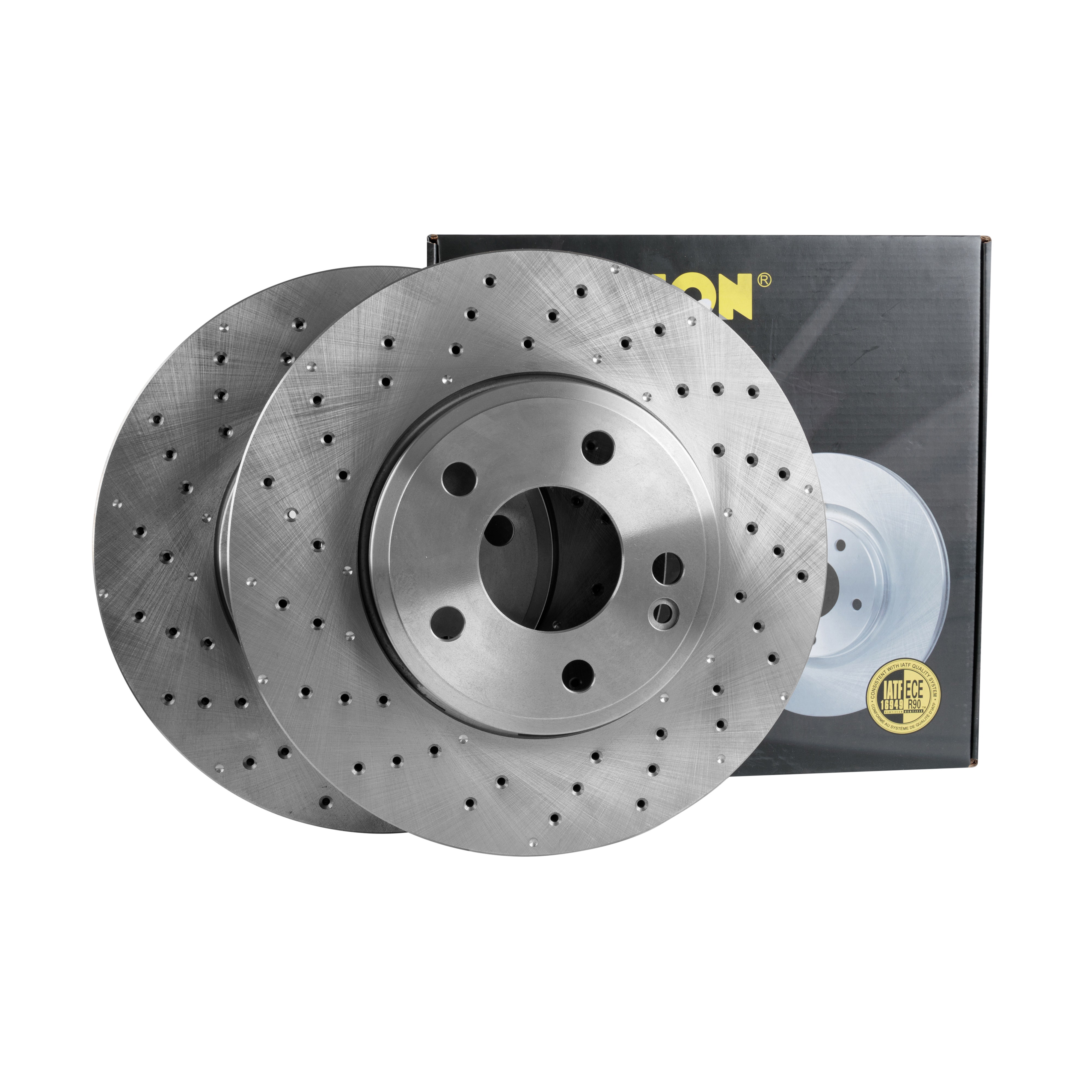 FRICTION1 -  Front Vented Brake Disc Pair Non-Coated (oiled) R90 - 295mm Diameter