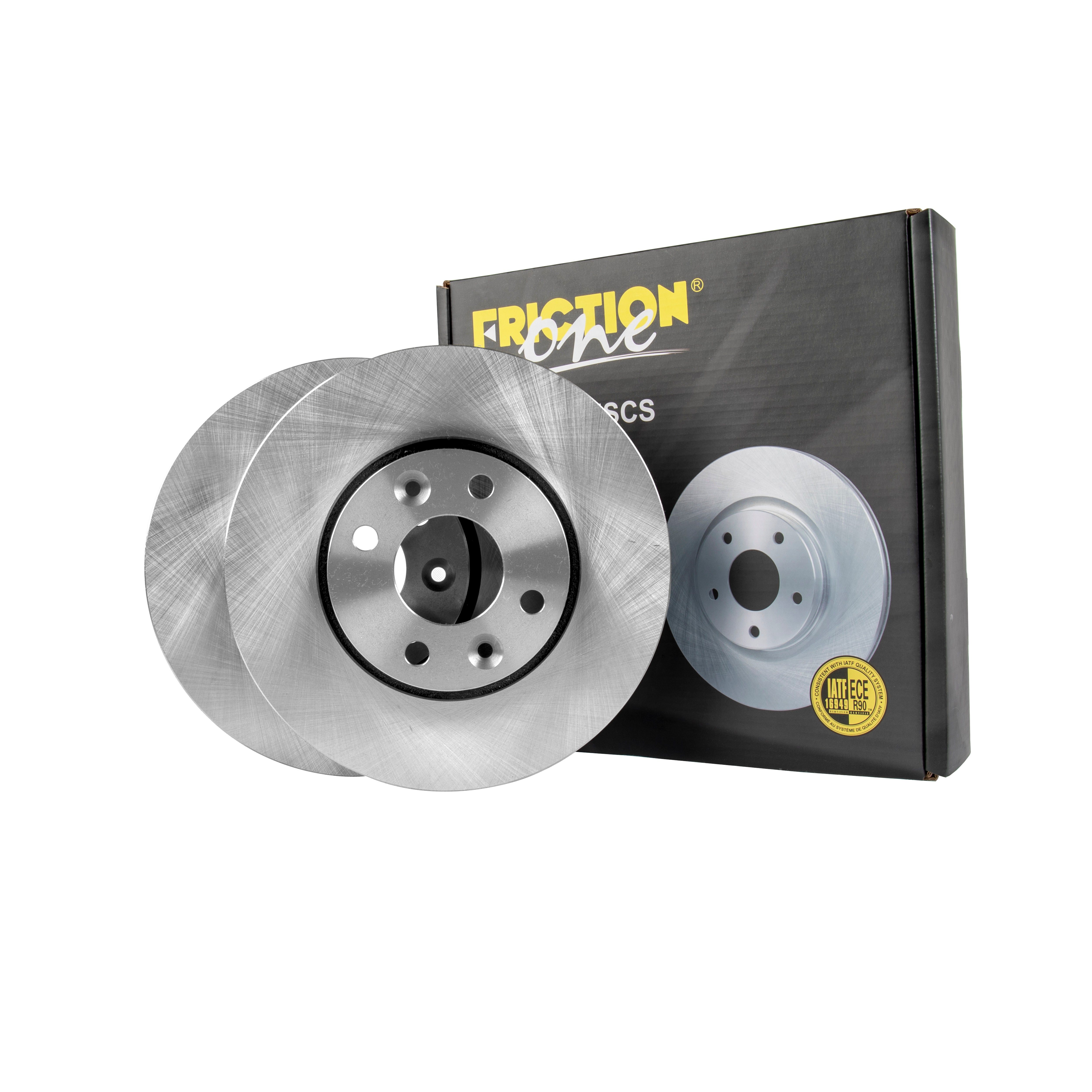 FRICTION1 -  Front Vented Brake Disc Pair Non-Coated (oiled) R90 - 260mm Diameter