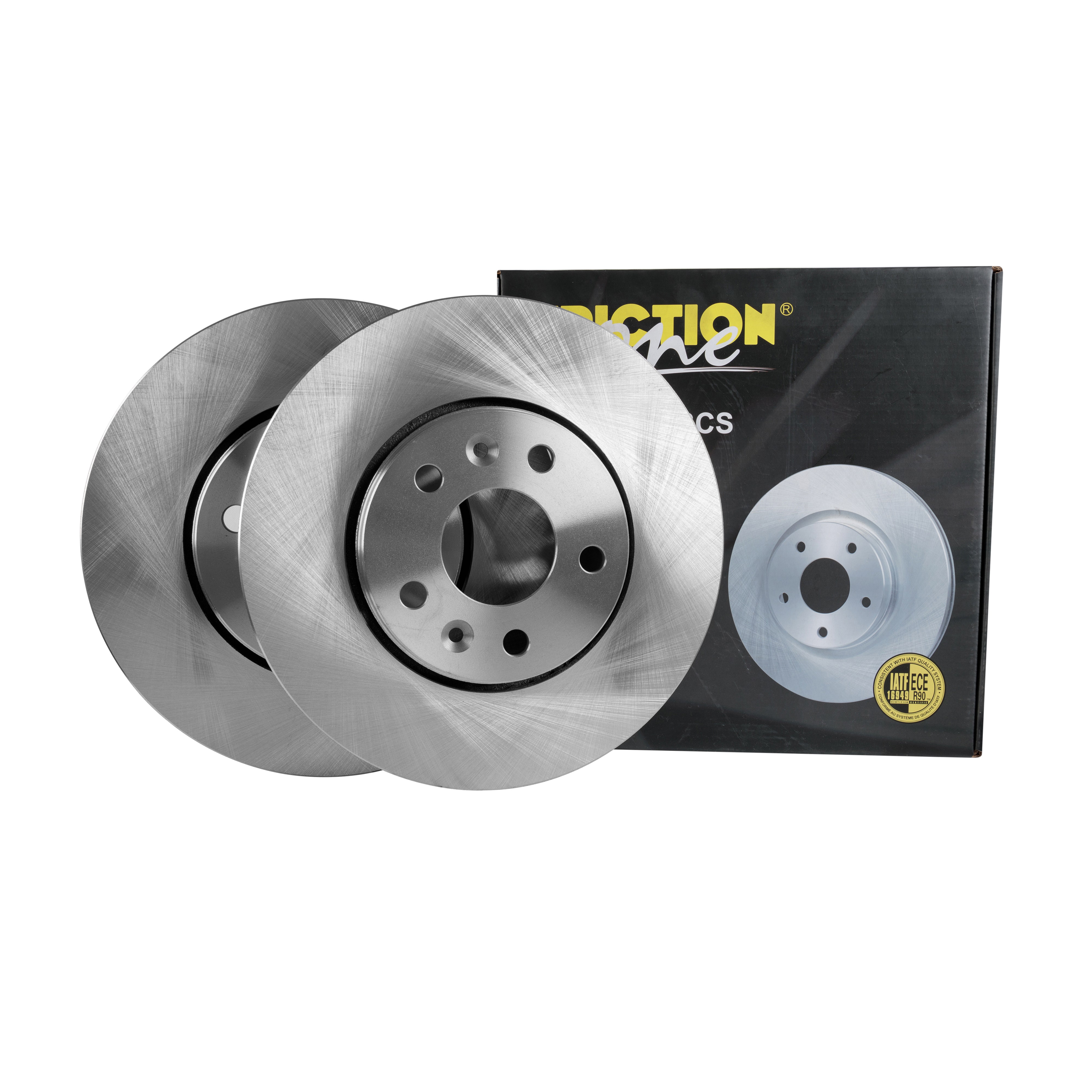 FRICTION1 -  Front Vented Brake Disc Pair Non-Coated (oiled) R90 - 296mm Diameter