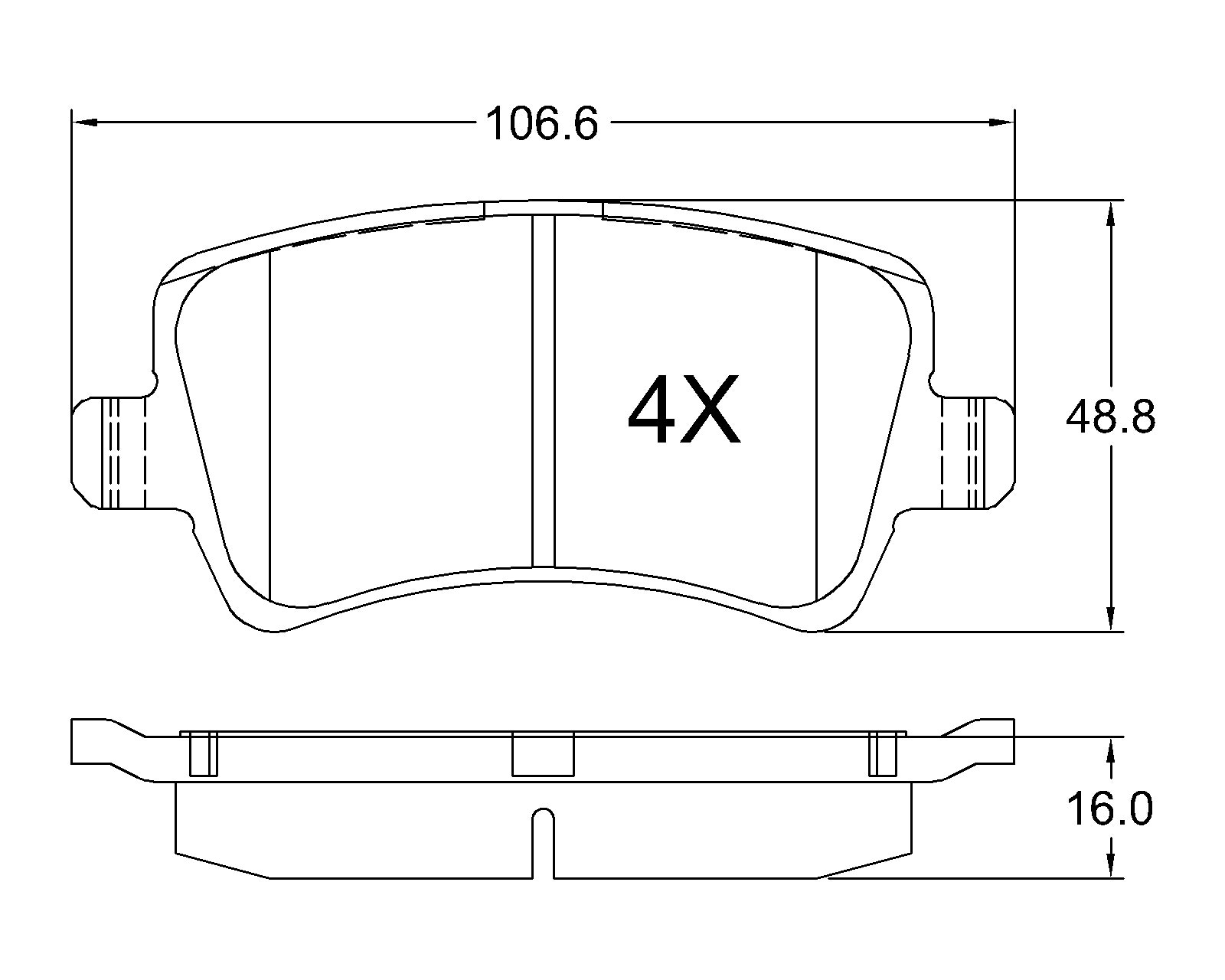 FRICTION1 -  Front/Rear Brake Pad Set