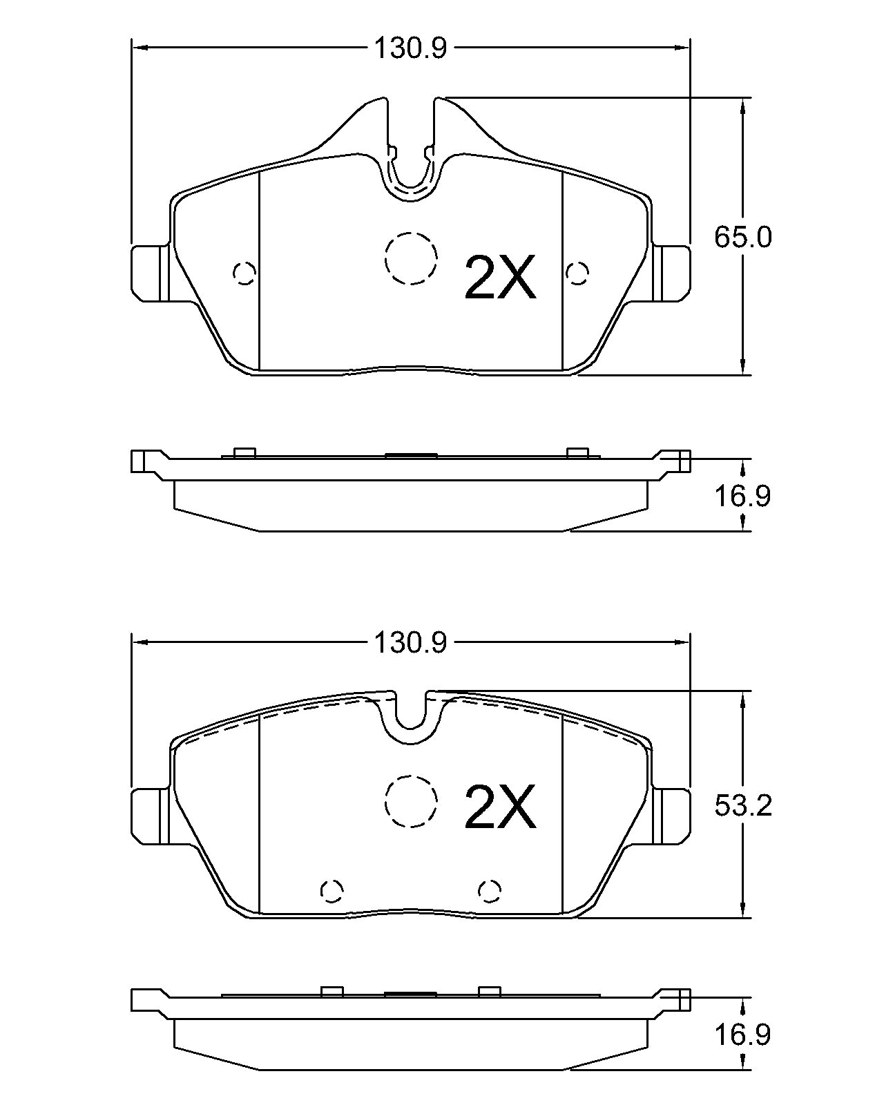 FRICTION1 -  Front Brake Pad Set