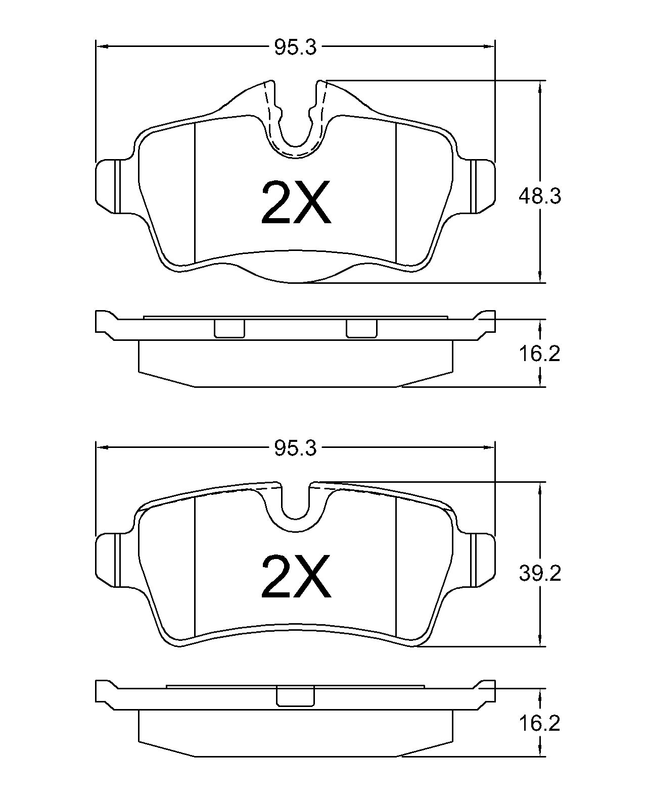 FRICTION1 -  Rear Brake Pad Set
