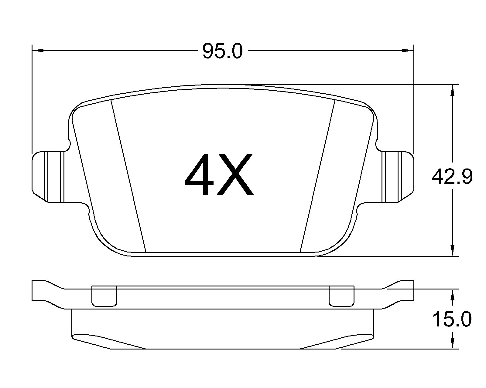 FRICTION1 -  Rear Brake Pad Set