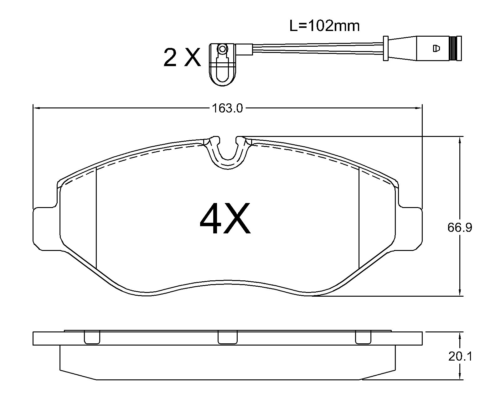 FRICTION1 -  Front Brake Pad Set