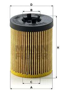 MANN -  Oil Filter - Insert