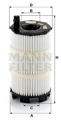 MANN -  Oil Filter - Insert