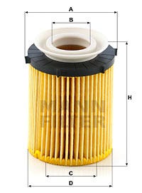 MANN -  Oil Filter - Insert