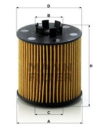 MANN -  Oil Filter - Insert