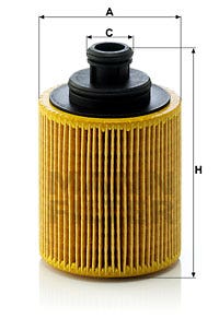 MANN -  Oil Filter - Insert