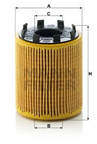 MANN -  Oil Filter - Insert