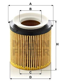 MANN -  Oil Filter - Insert