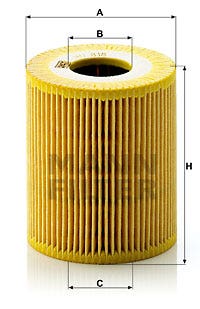 MANN -  Oil Filter - Insert