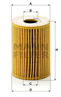 MANN -  Oil Filter - Insert
