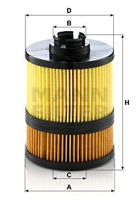 MANN -  Oil Filter - Insert