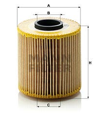 MANN -  Oil Filter - Insert