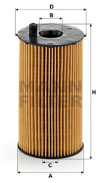 MANN -  Oil Filter - Insert