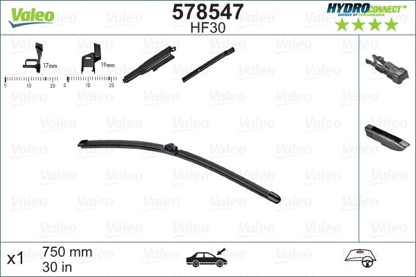 VALEO -  Wiper Blade - HYDROCONNECT 750mm