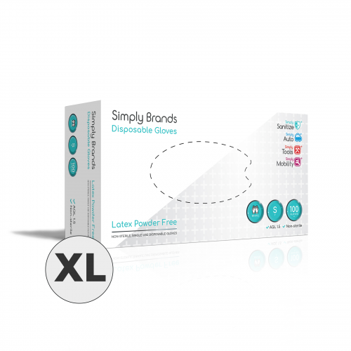 LATEX POWER FREE GLOVES - EXTRA LARGE